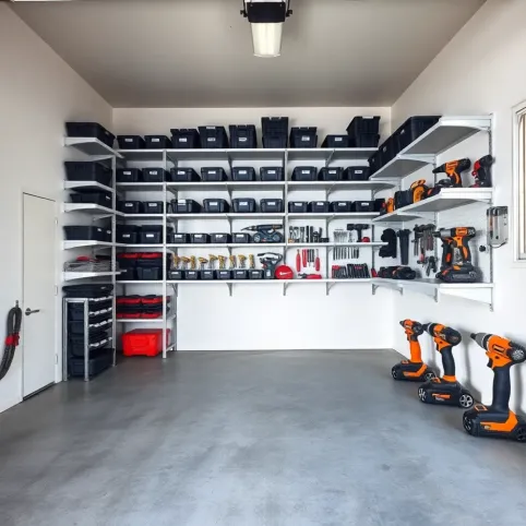 Pomysł na półki w garażu