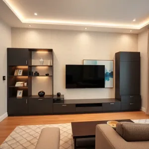 pomysł na ścianę w salonie