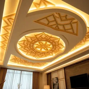 Pomysł na sufit w salonie