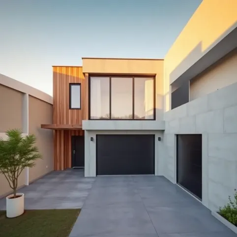 Projekt domu na wąską działkę 20m z garażem