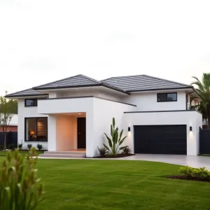 projekt domu parterowego z garażem 2stanowiskowym