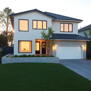 Projekt domu parterowego z piwnicą i garażem dwustanowiskowym