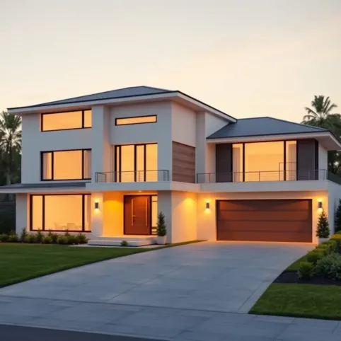 projekt domu z garażem 2stanowiskowym