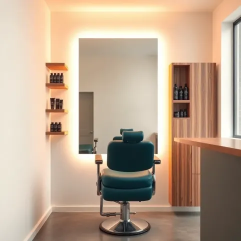 Projekt małego salonu fryzjerskiego