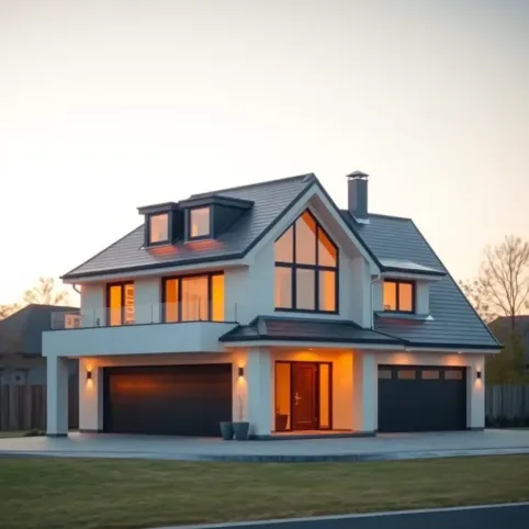 Projekty domów z poddaszem użytkowym i garażem