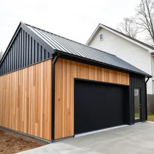 Projekty garaży z pomieszczeniem gospodarczym jednospadowe