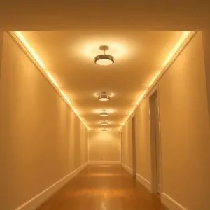 Przedpokój oświetlenie sufitowe inspiracje