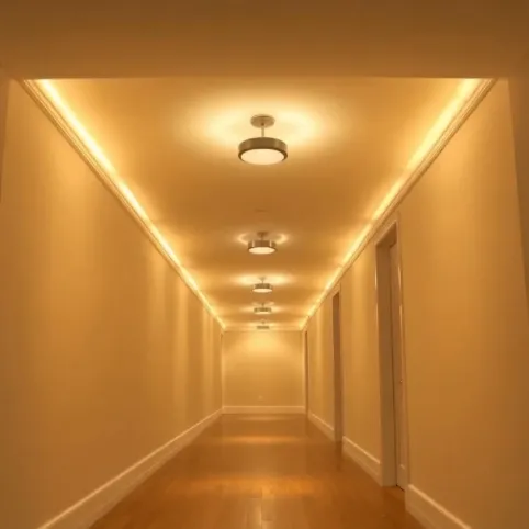 Przedpokój oświetlenie sufitowe inspiracje