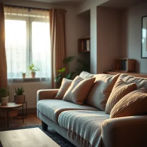 Przytulny salon w bloku  inspiracje