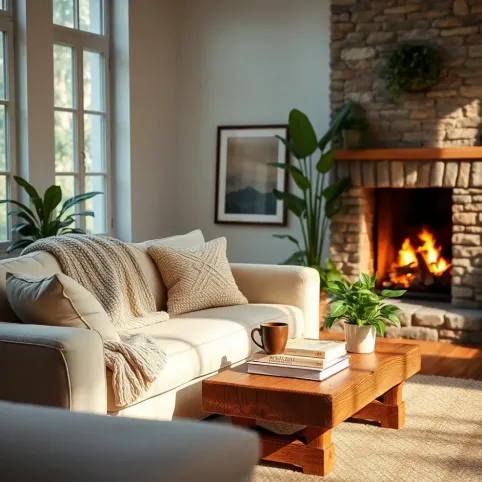 Przytulny salon w domu