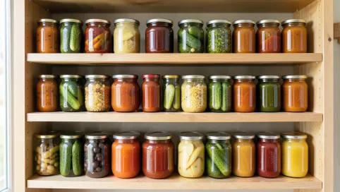 regał na słoiki do spiżarni