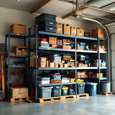 Regał z palet do garażu