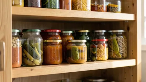 regały drewniane do spiżarni