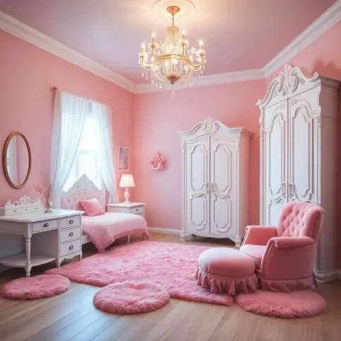 Różowy pokój dla dziewczynki