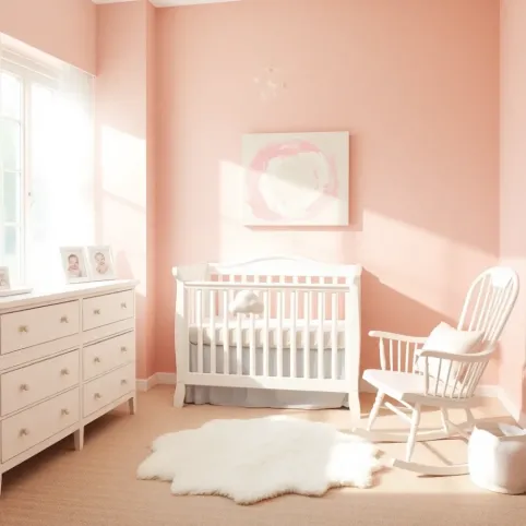 Różowy pokój dla niemowlaka