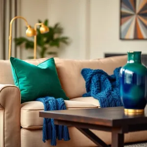 Salon beżowobrązowy jakie dodatki