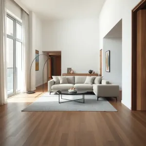 Salon otwarty na przedpokój