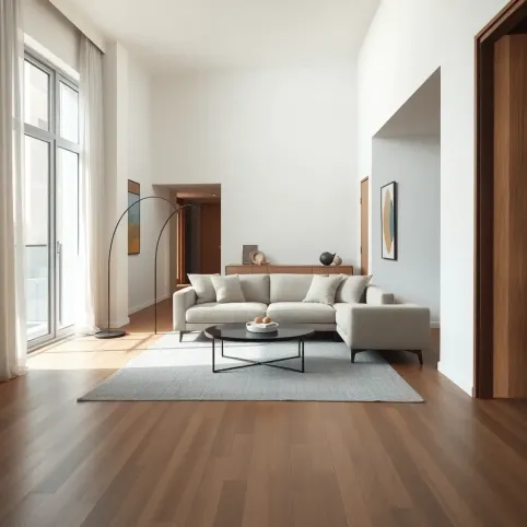 Salon otwarty na przedpokój