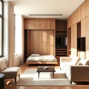 Salon sypialnia i Garderoba w jednym