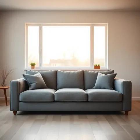 Salon szarą kanapa inspiracje