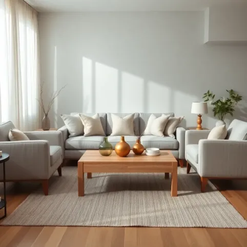 Salon szaro beżowy inspiracje