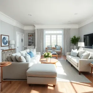 Salon w stylu hampton