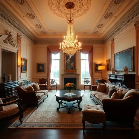 Salon w stylu klasycznym