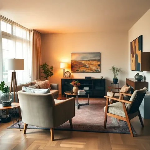 Salon w stylu retro inspiracje