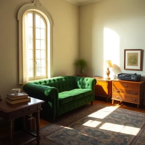 Salon w stylu vintage