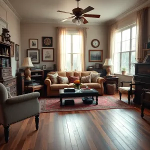 Salon w stylu vintage  aranżacje