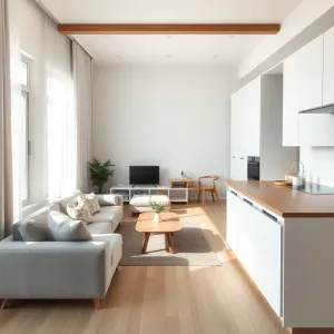 Salon z aneksem 18m2 projekt