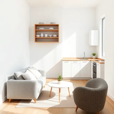 salon z aneksem 20m2