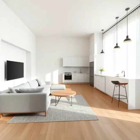 Salon z aneksem 25m2