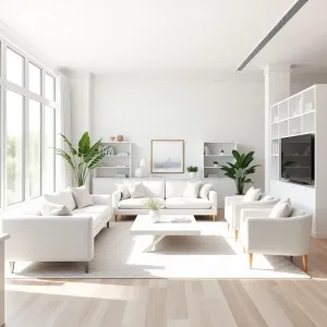 Salon z białymi meblami inspiracje