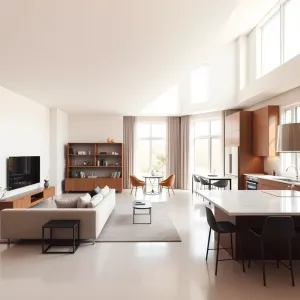 Salon z kuchnią inspiracje