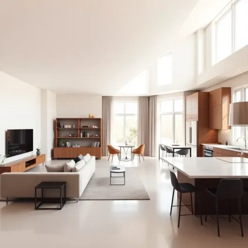 Salon z kuchnią inspiracje