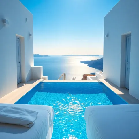 Santorini pokój z basenem