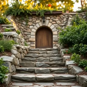 Schody do piwniczki ziemianki