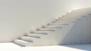 Schody z bloczków fundamentowych