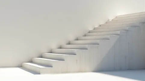 Schody z bloczków fundamentowych