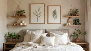 Ściana za łóżkiem w sypialni inspiracje