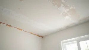 Smugi na suficie po malowaniu