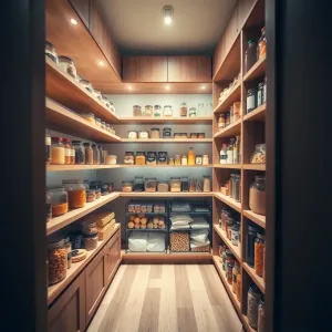Spiżarnia narożna w kuchni