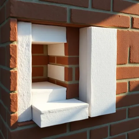 Styropian w środku muru i na zewnątrz