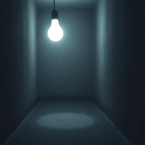 Światło w piwnicy w bloku