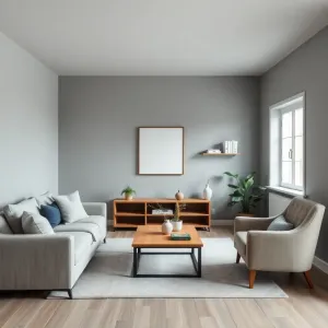 Szare ściany w salonie inspiracje