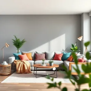 Szare ściany w salonie jakie dodatki