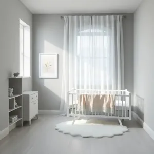 Szary pokój dla dziewczynki