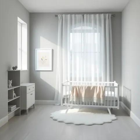 Szary pokój dla dziewczynki