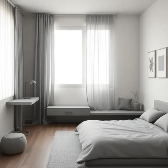 Szary pokój dla nastolatki